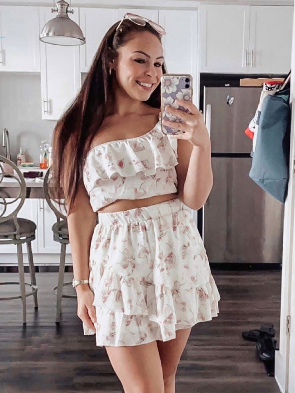 Two Piece Ruffle Skirt Set